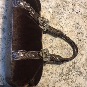 fur and leather purse MAKE OFFER